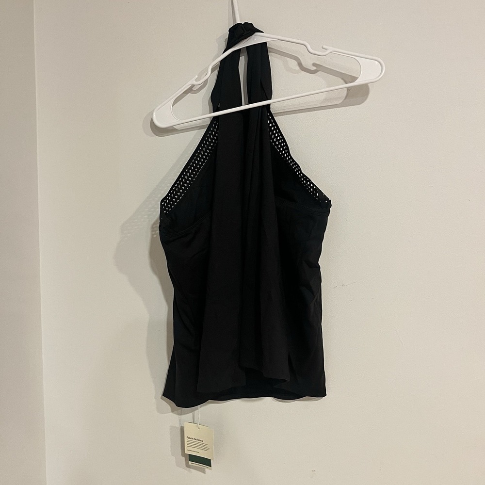 NWT Halara SoftlyZero™ Airy Halter Draped Cool Touch Yoga Top-UPF50+ Black Sz M - Picture 7 of 7
